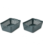 Makeeva Basket L 2-Pack, Whale Blue
