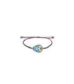 Mardi Multicoloured Skeleton Bracelet, Purple