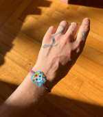 Mardi Multicoloured Skeleton Bracelet, Purple - Image 2