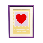 Young Hearts Run Free(Purple) - Framed Art Print, 39x30cm