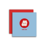 Good Luck Cat Greeting Card