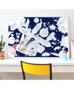 OMY Giant Coloring Poster, Space Station - Image 2