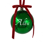 Personalized Christmas Ornament - Green