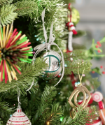 Personalized Christmas Ornament - Silver - Image 2