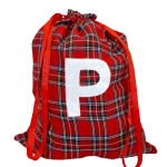 Christmas Sack Monogram Gingham Pattern