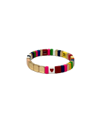 Mamacita Heart Bracelet Multicolor, Gold