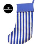 Striped Christmas Stocking, Blue