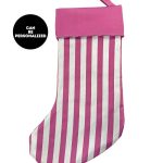Striped Christmas Stocking, Lilac