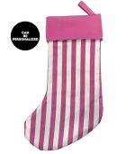 Striped Christmas Stocking, Lilac