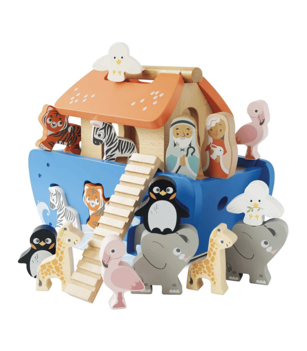4 Le Toy Van Noah's Ark & Animals Shape Sorter - Image 1