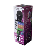 Bluetooth Karaoke Microphone with Lighting & Speaker in Black - Image 2
