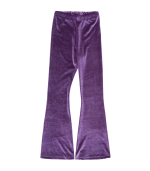 Purple Velvet Bell Leggings