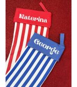 Striped Christmas Stocking, Red - Image 3