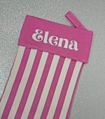 Striped Christmas Stocking, Lilac - Image 3