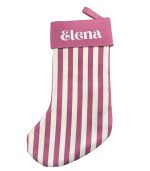 Striped Christmas Stocking, Lilac - Image 2