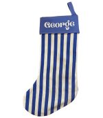 Striped Christmas Stocking, Blue - Image 2