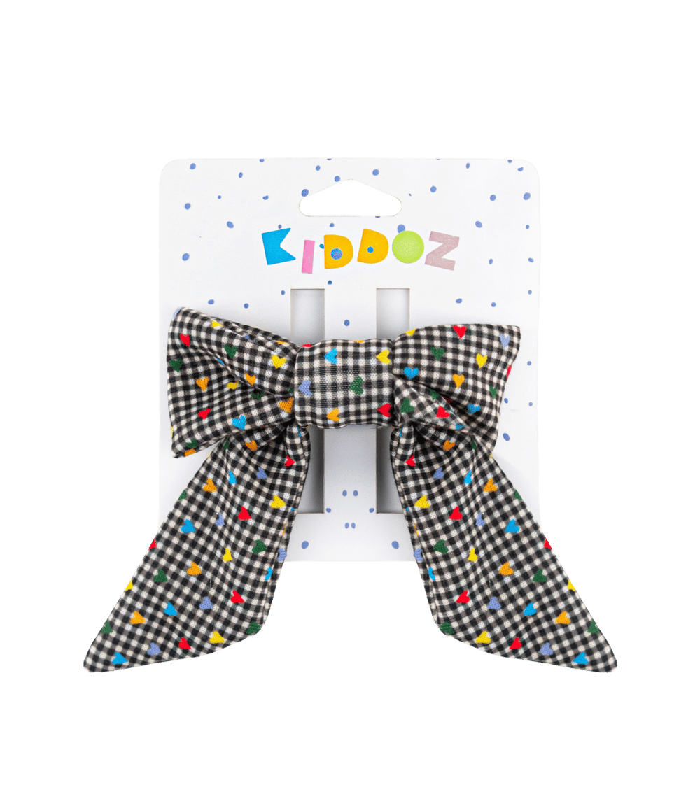8 Kiddoz Square Hearts Barrette - Image 1