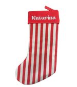 Striped Christmas Stocking, Red - Image 2