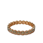 Mamacita Smiley Tile Strass Bracelet, Green Eyes