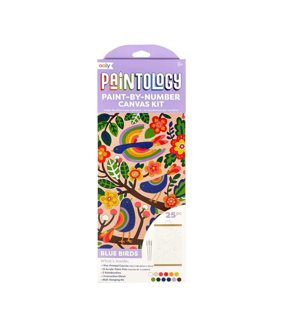 17 Paintology Paint-By-Number Canvas Kit - Blue Birds - Image 1