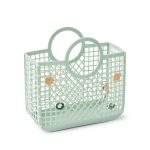 Samantha Basket with Charms, Light Peppermint
