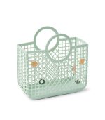 Samantha Basket with Charms, Light Peppermint