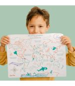 Reversible Colouring Placemat Set, My First World Map - Image 3