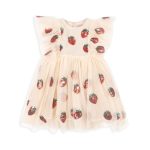 Yvonne Frill Dress, Strawberry