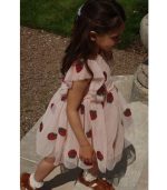 Yvonne Frill Dress, Strawberry - Image 6