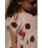 Yvonne Frill Dress, Strawberry - Image 4