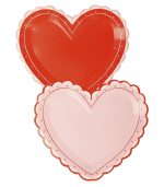 Meri Meri Lacy Heart Large Plates (x 8) - Image 2