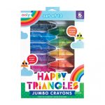 Happy Triangles Jumbo Crayons - Set of 12