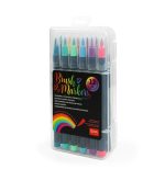 Set Of 12 Brush Markers In Bright Tones