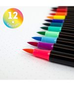 Set Of 12 Brush Markers In Bright Tones - Image 2