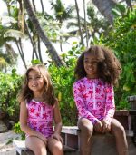 Tropical Vibes Pink Sleeveless Swimsuit - Image 2