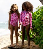 Tropical Vibes Pink Sleeveless Swimsuit - Image 3