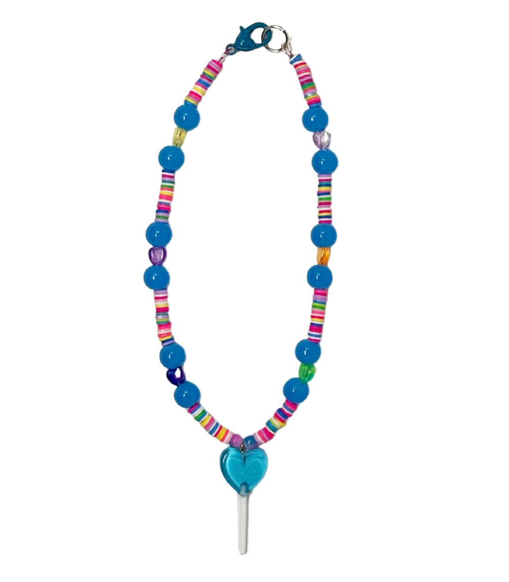 4 Lolly Love Necklace, Blue - Image 1
