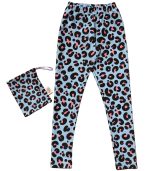 Blue Pink Leopard Leggings