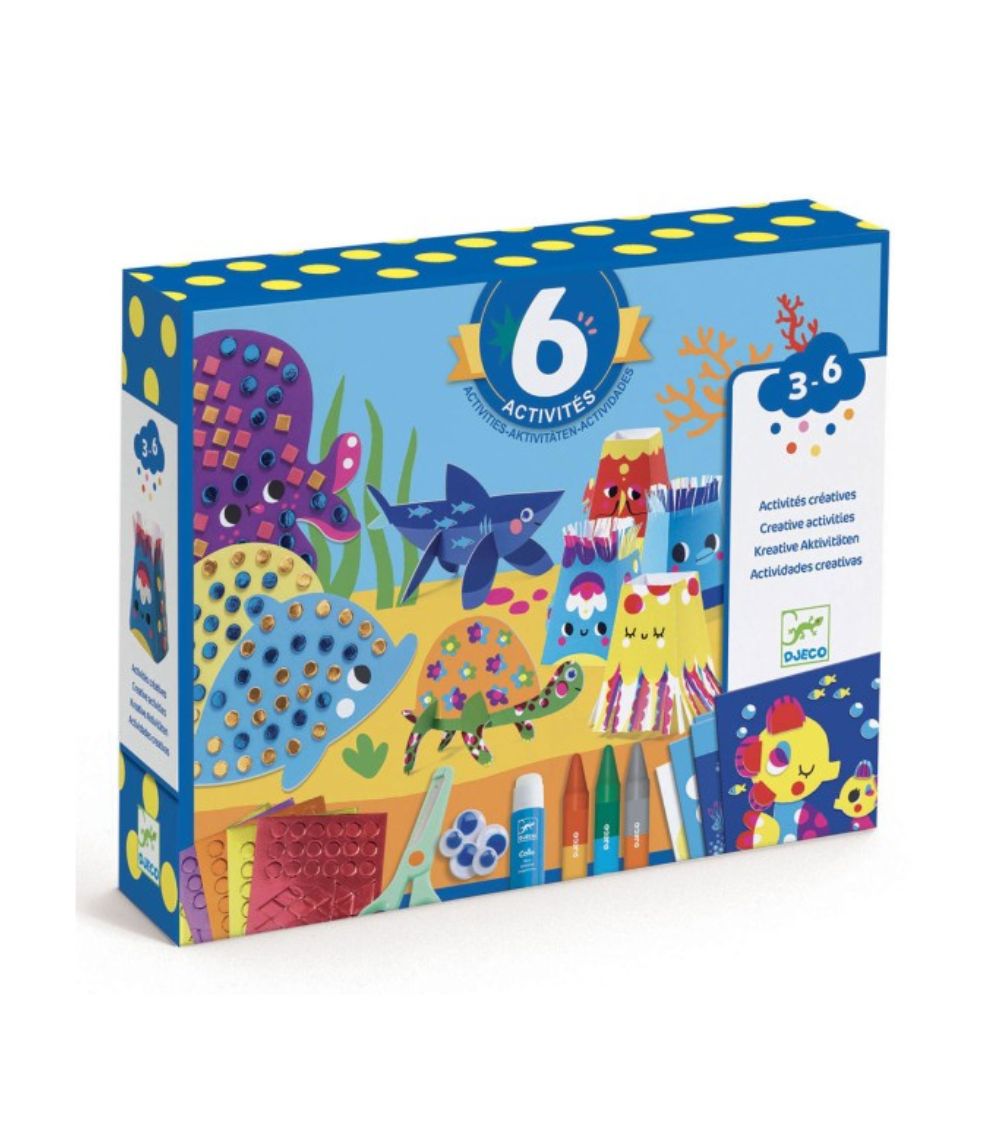 46 Djeco 6 Creative Activities - Seaside Delights - Image 1