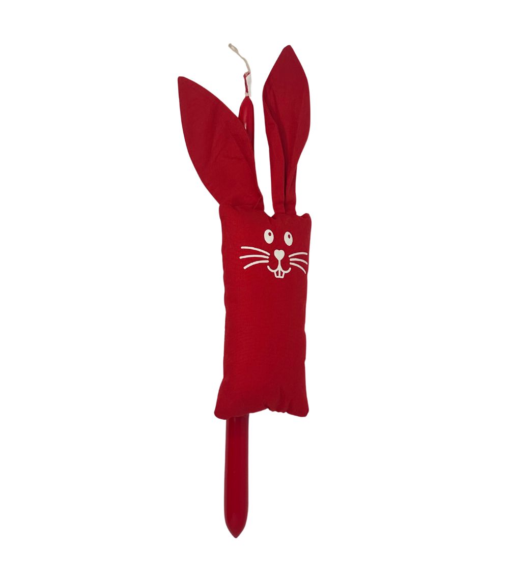 66 Red Bunny Easter Candle - Image 1
