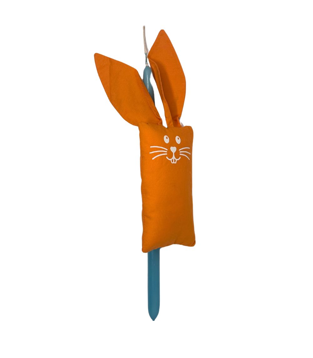 75 Orange Bunny Easter Candle - Image 1