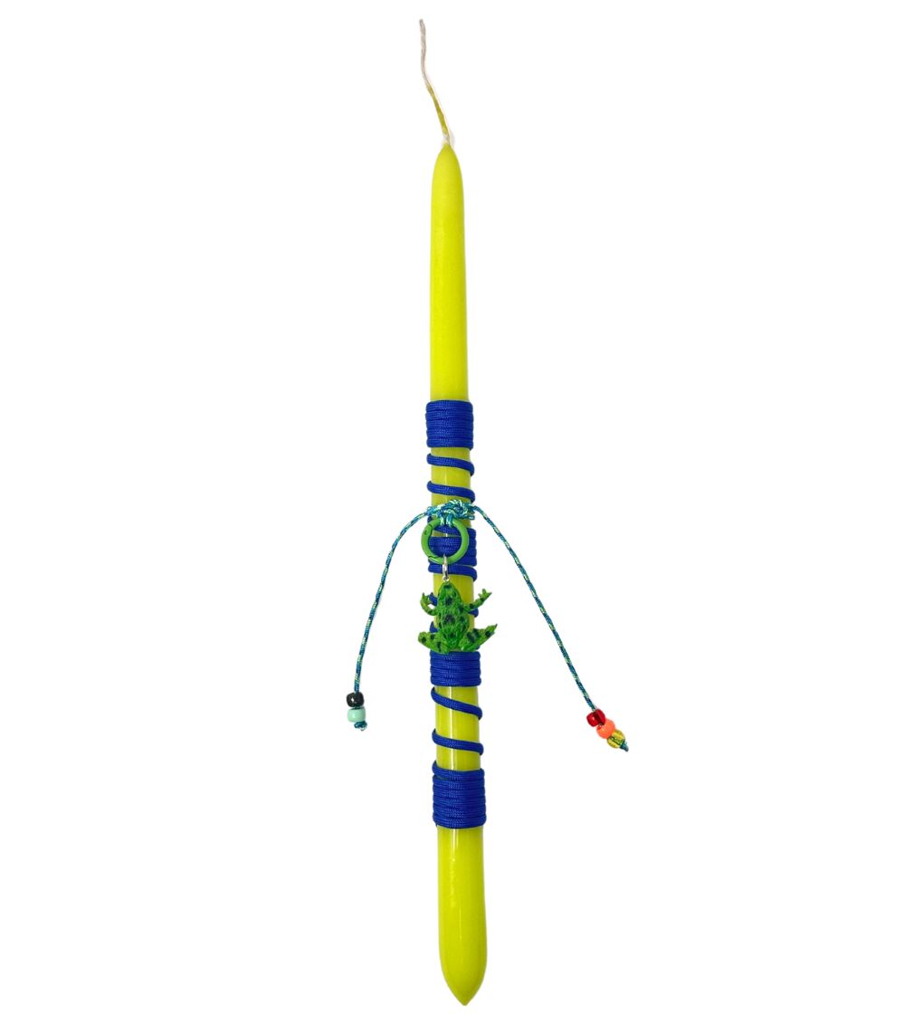 89 Lime Leap Easter Candle - Image 1