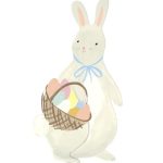 Meri Meri Bunny With Basket Plates (x8)