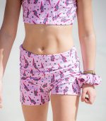 Pink Lighting Bolts Biker Shorts - Image 2
