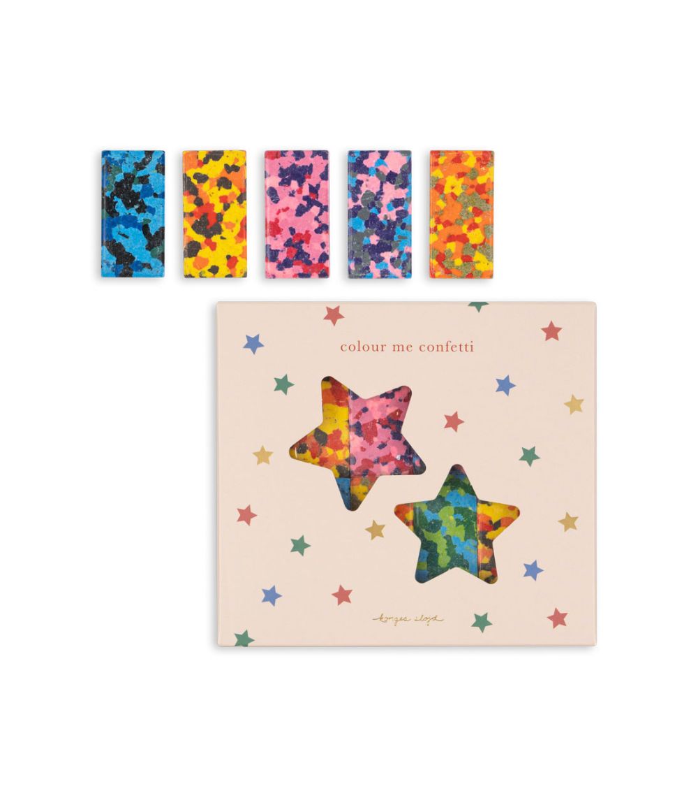 13 Confetti Crayons, Multi Star - Image 1