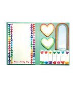 Side Notes Sticky Tab Note Pad - Rainbow Hearts - Image 2
