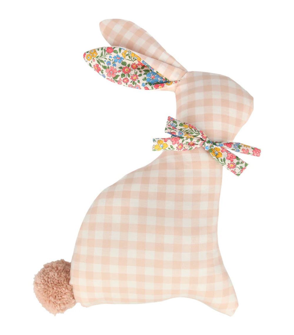 16 Meri Meri Gingham Bunny Cushion - Image 1