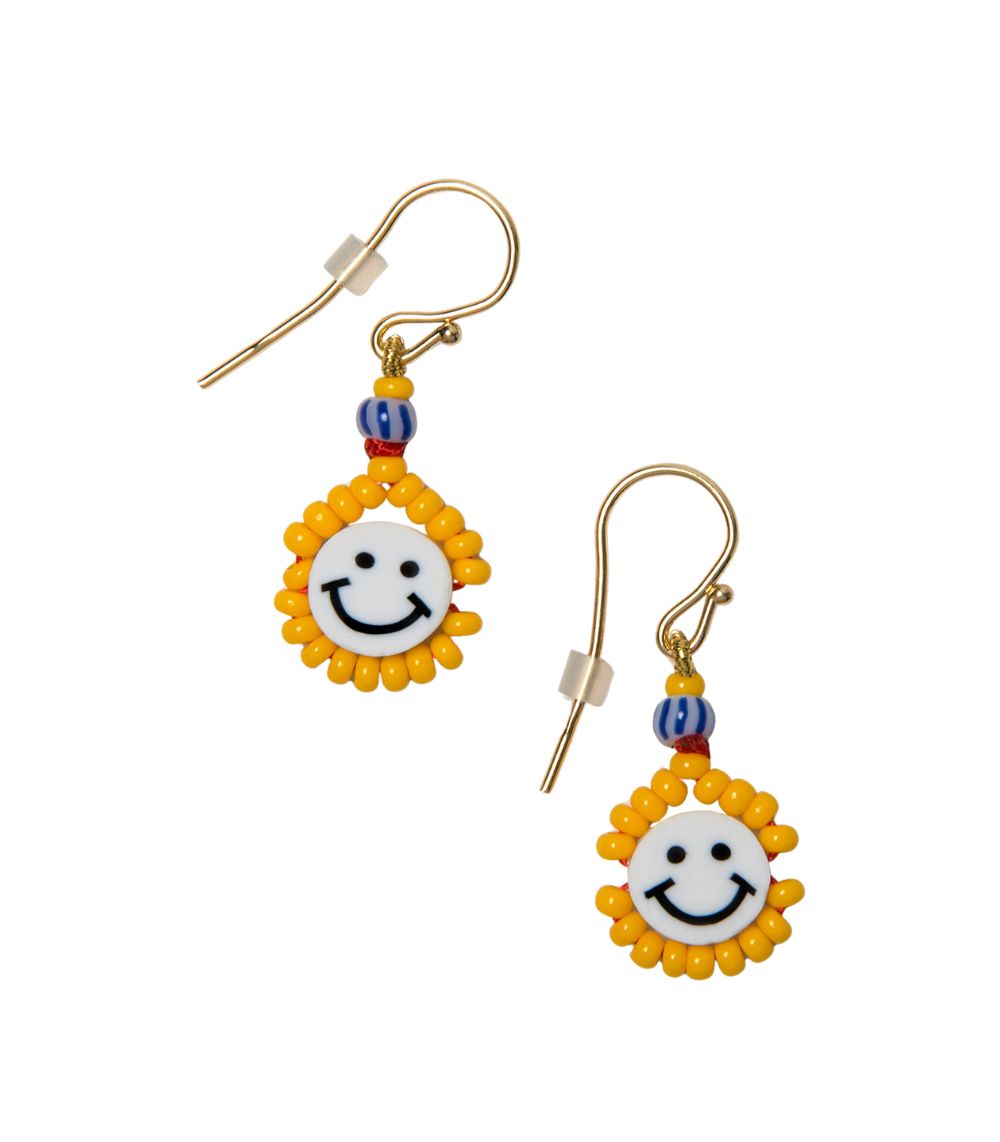 19 Happiness Hoops Yellow Earrings - Image 1