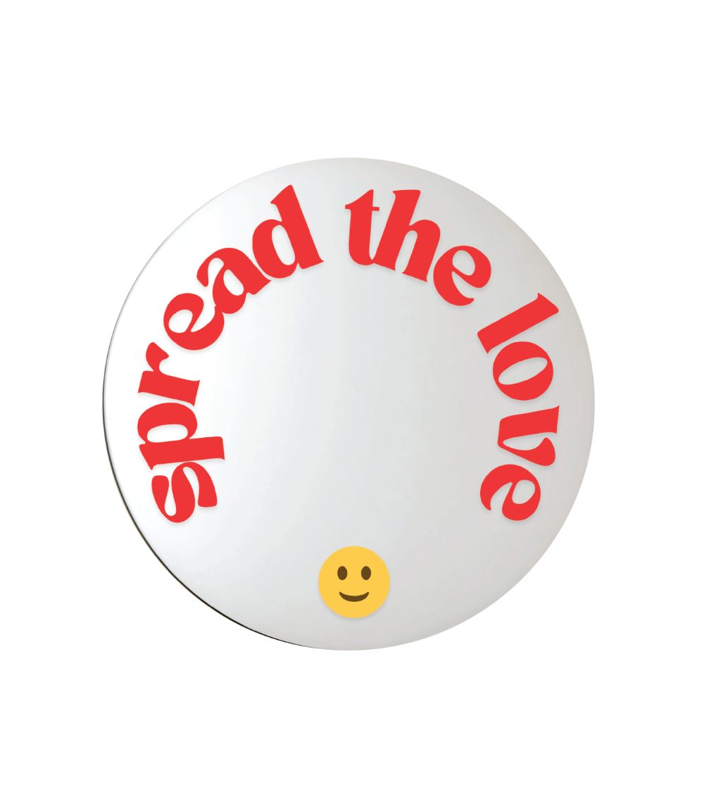 28 Spread The Love Acrylic Mirror, 40cm - Image 1