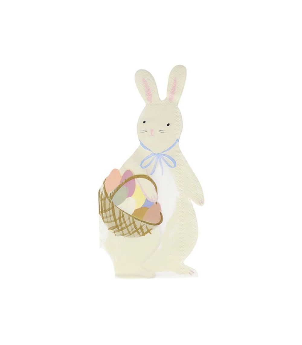 3 Meri Meri Bunny With Basket Napkins (x16) - Image 1